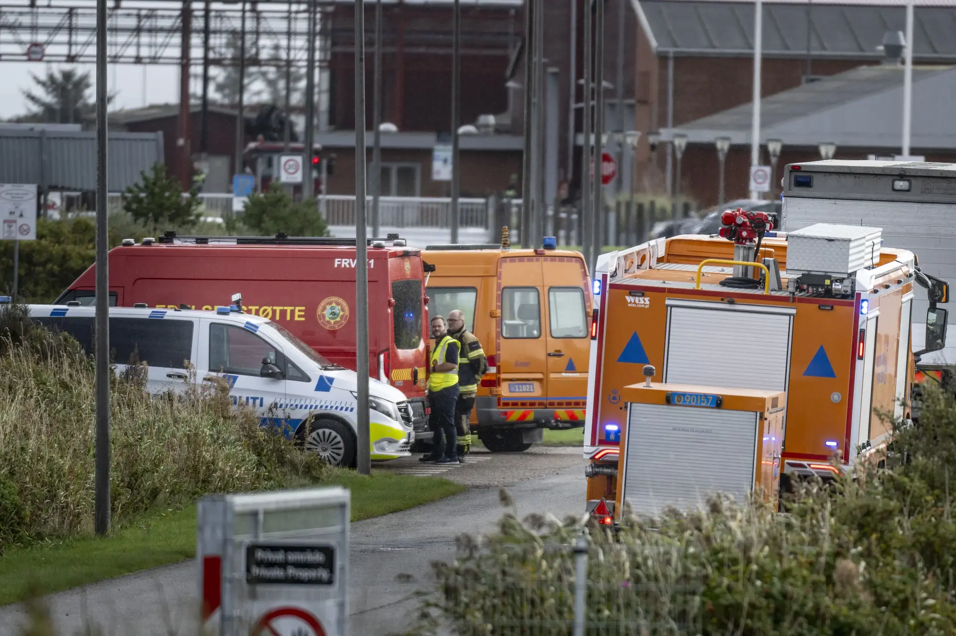 Politiet rykkede ud til giftig røg fra FMC Rønland