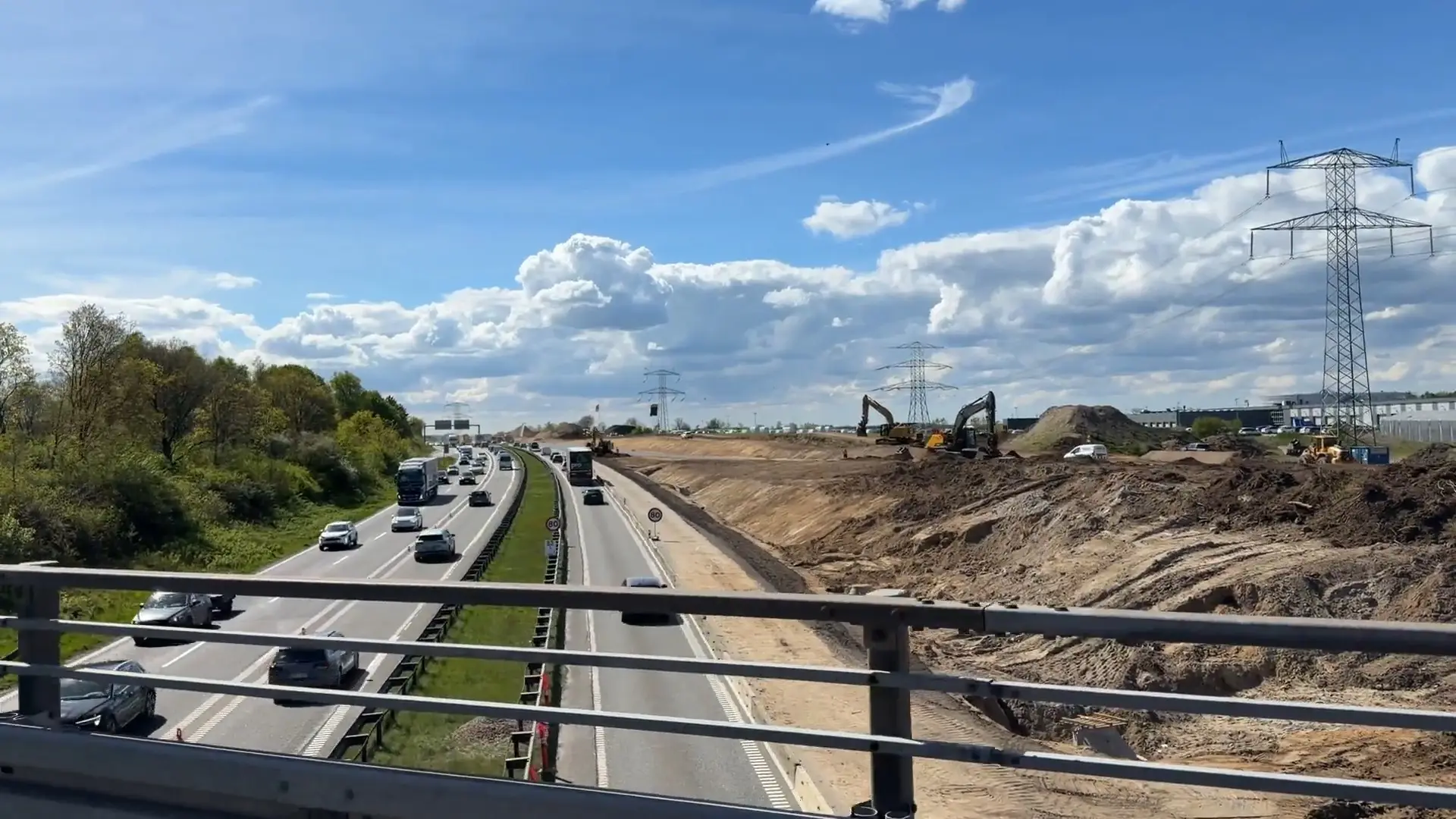 Der var personer på motorvejen