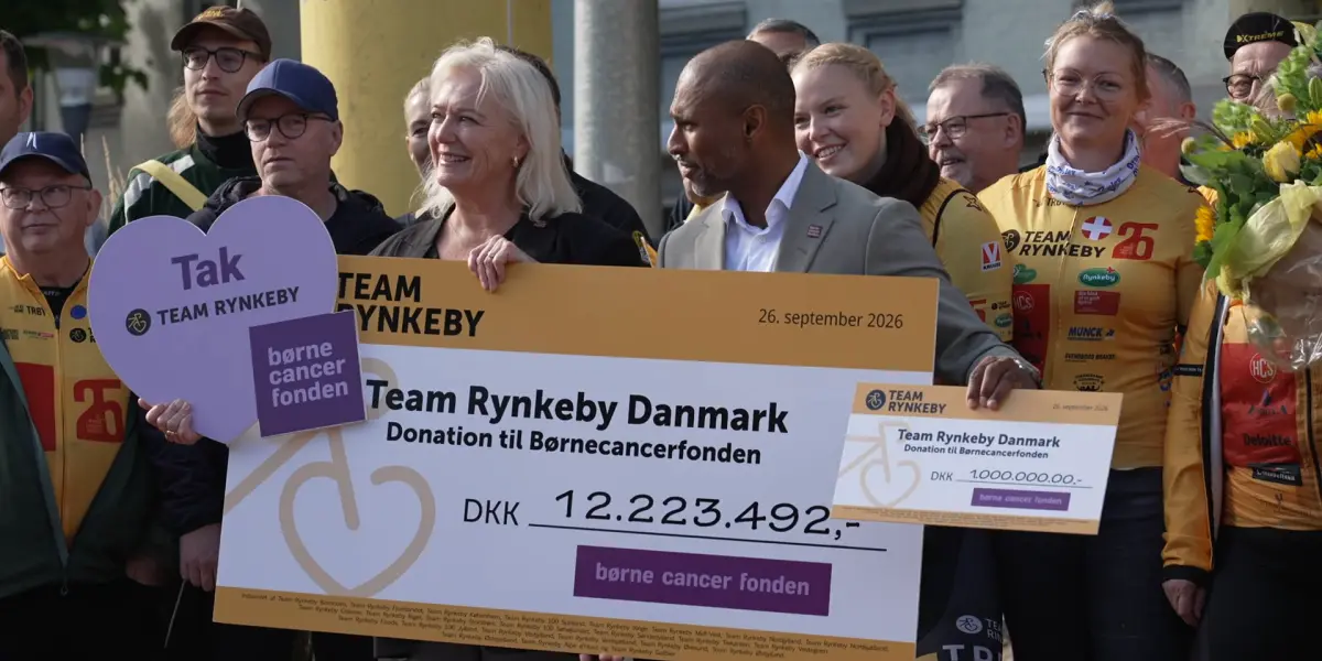 Cykelhold donerer svimlende millionbeløb til kritisk syge børn