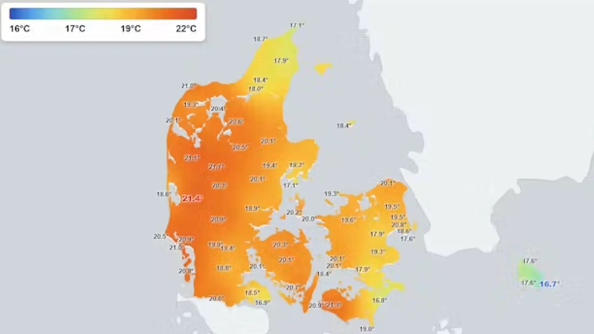 Løvfaldssommer: Onsdagen blev med over 20 grader