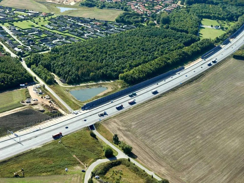 Mindre larm: Støjskærme opføres ved Aarhus-motorvej