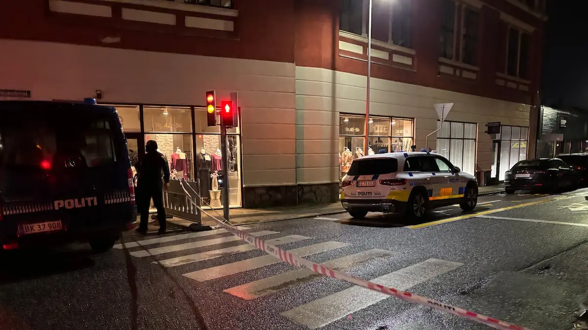 Mobil politistation i Vejle efter eksplosion og 12 timers politiaktion