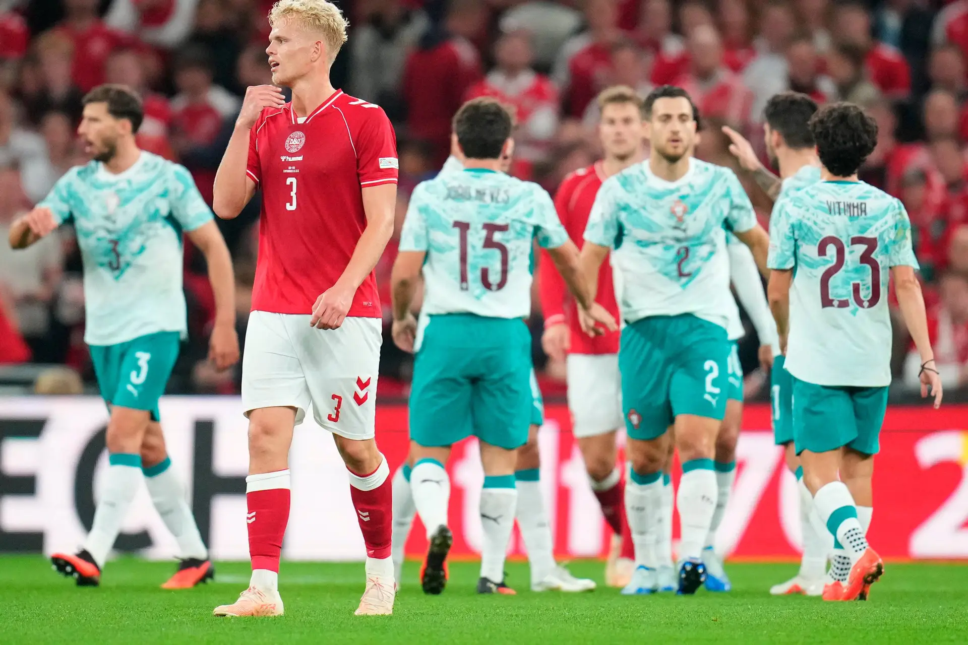 Danmark faldt i målrig kamp, da Portugal viste styrke uden Ronaldo - Jyllands-Posten