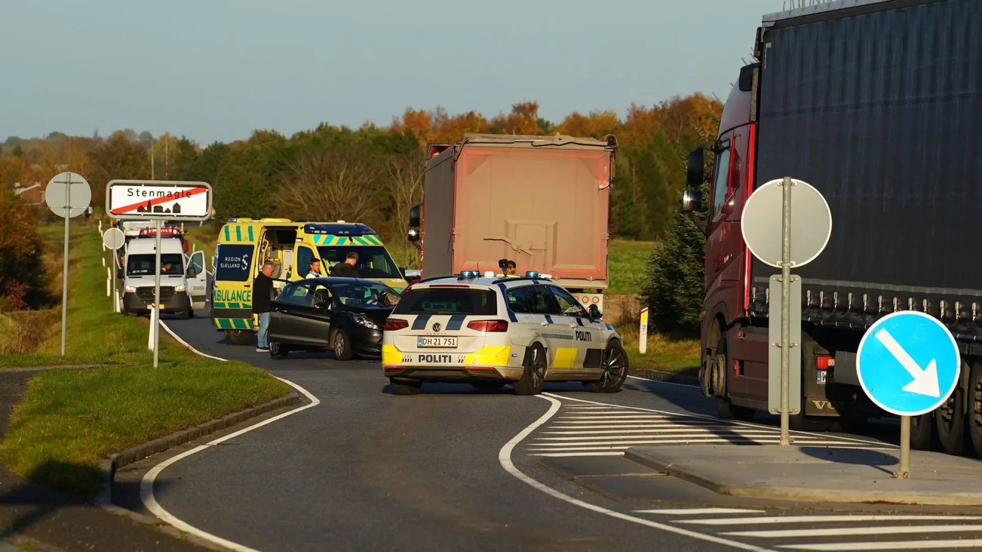 Uheld skaber kilometerlang kø