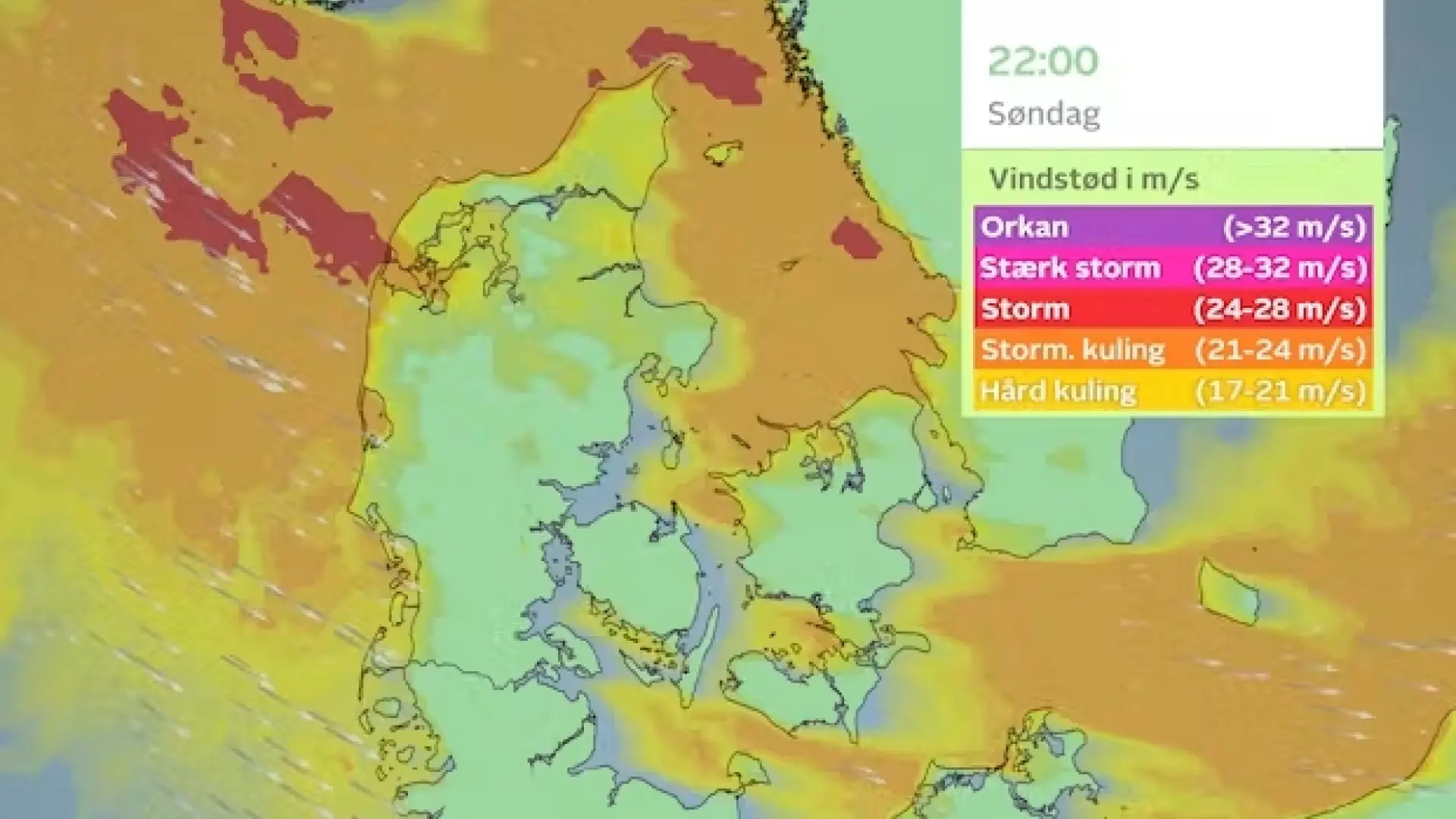 Stormende kuling venter i weekenden