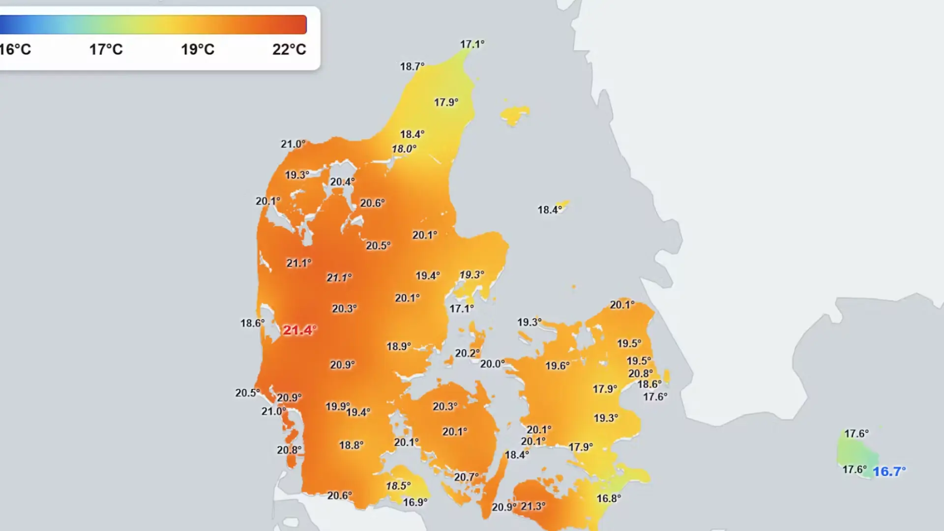 Løvfaldssommerdag i Nordjylland: Over 20 grader flere steder