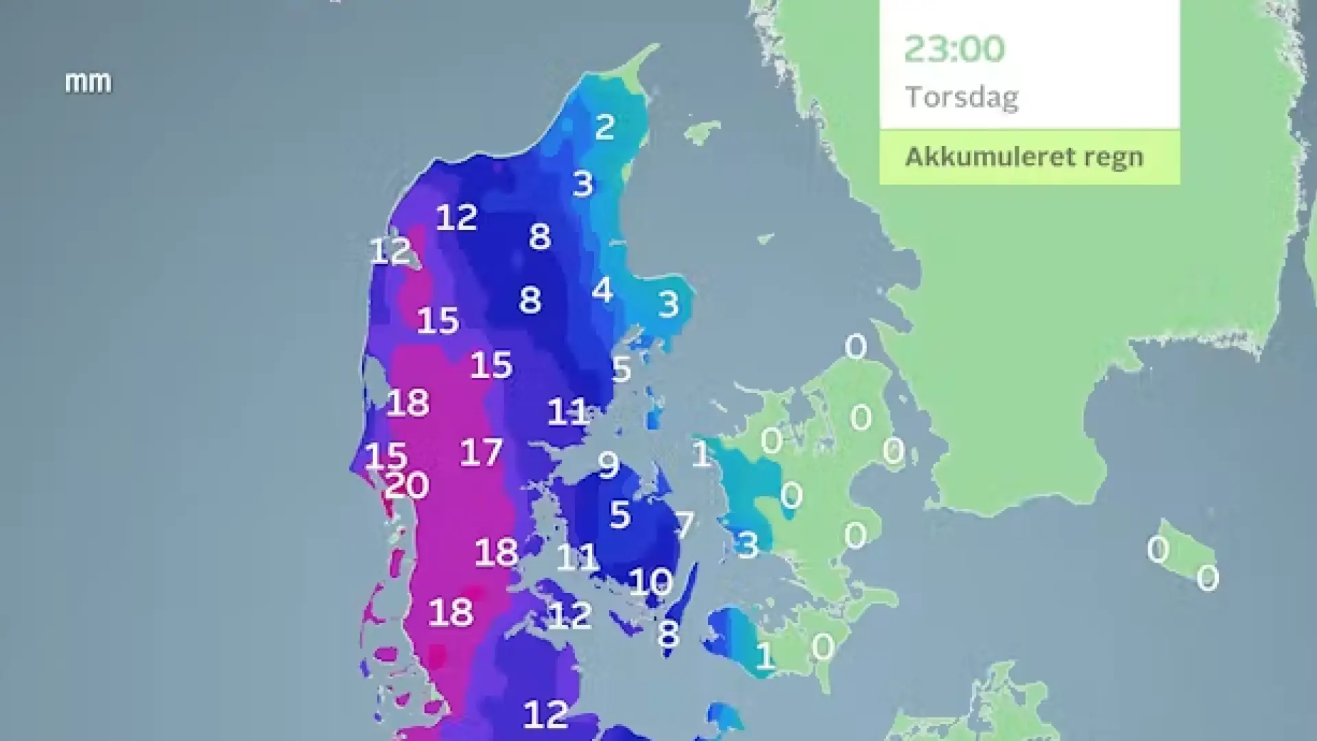 Våd dag i vente: Disse områder får mest regn
