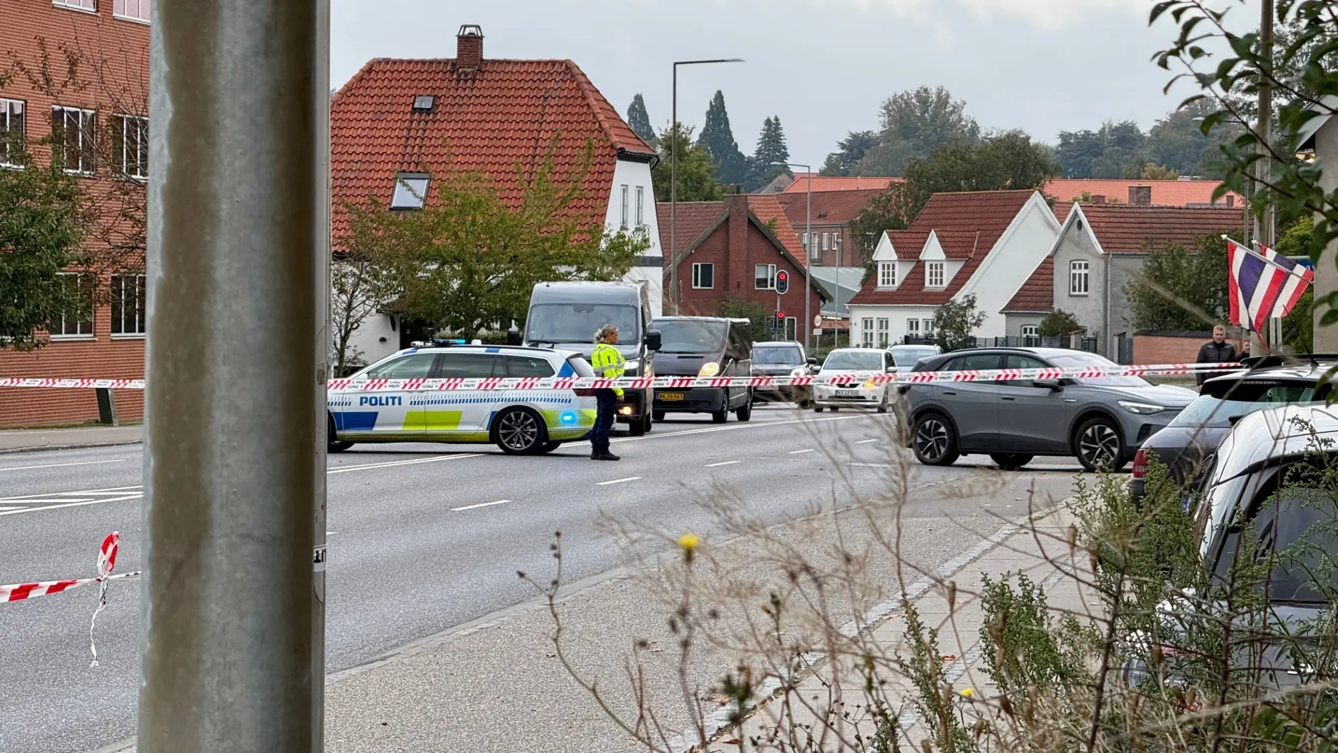 Politiet spærrer af ved Vordingborgvej i Næstved