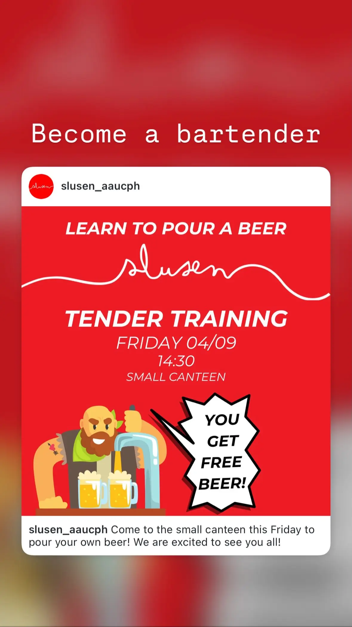 Slusen Tender Training - Learn to Pour a Beer