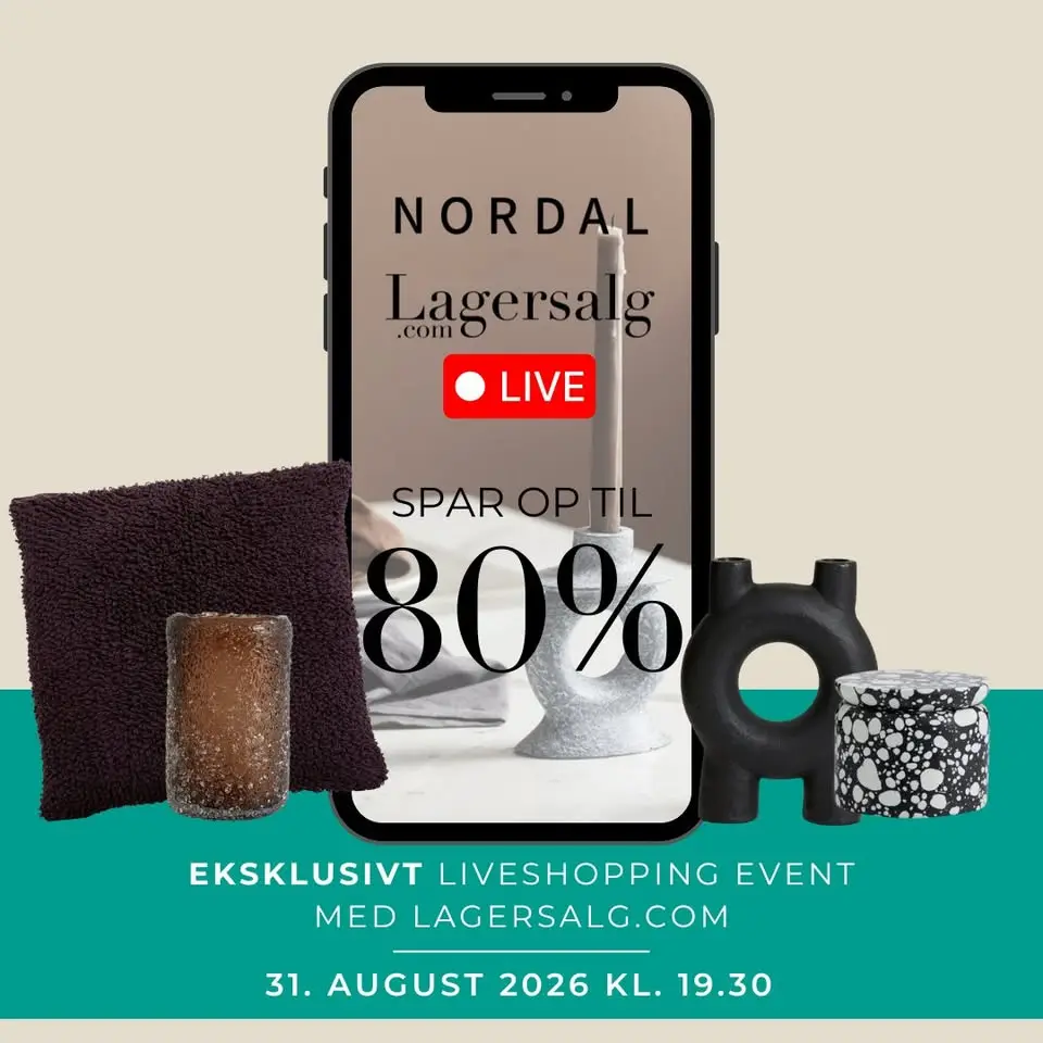 EKSKLUSIV LAGERSALGSLIVE MED NORDAL ⭐ - SPAR OP TIL 80%