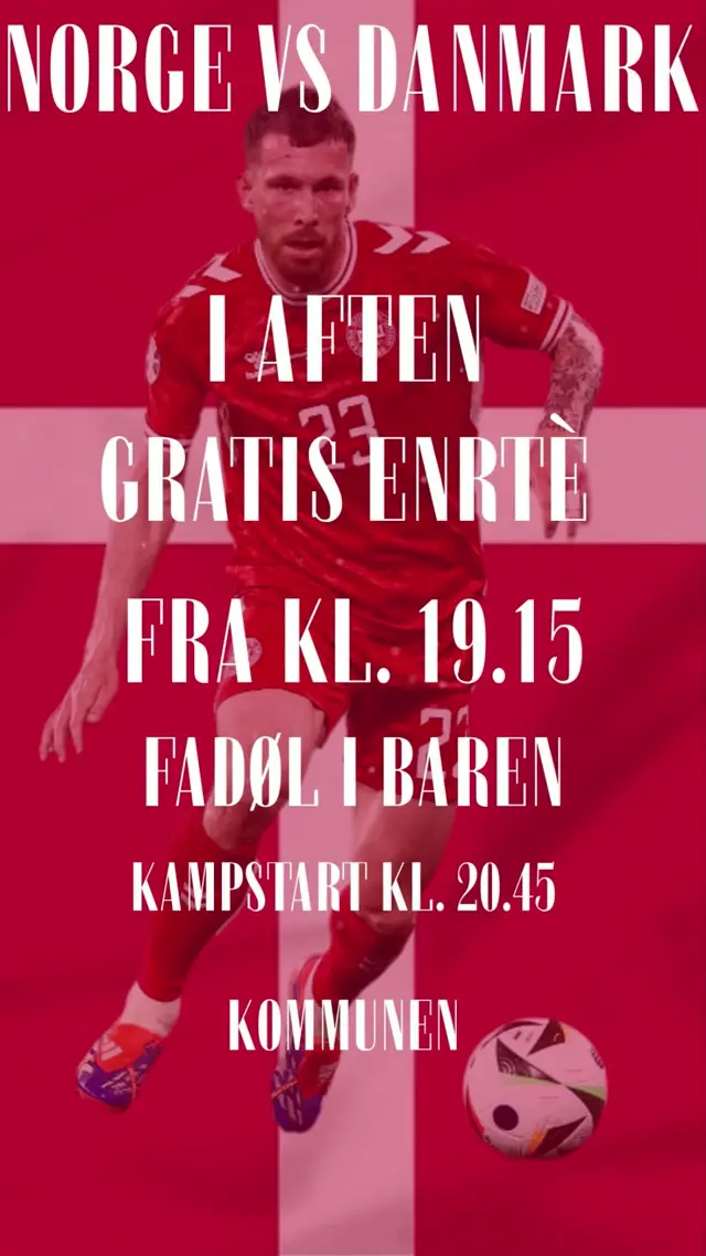 Norge vs Danmark - Fodboldaften