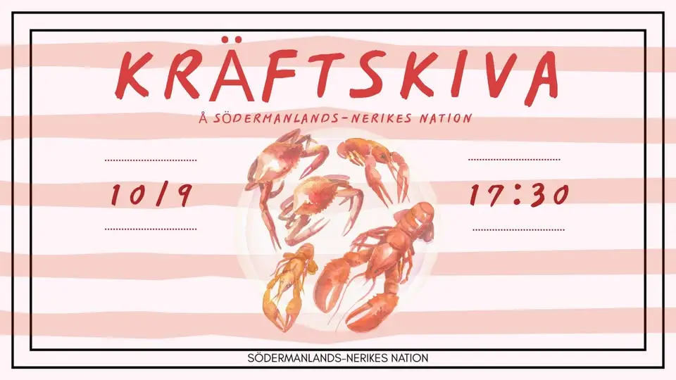 Kräftskiva å Södermanlands-Nerikes nation