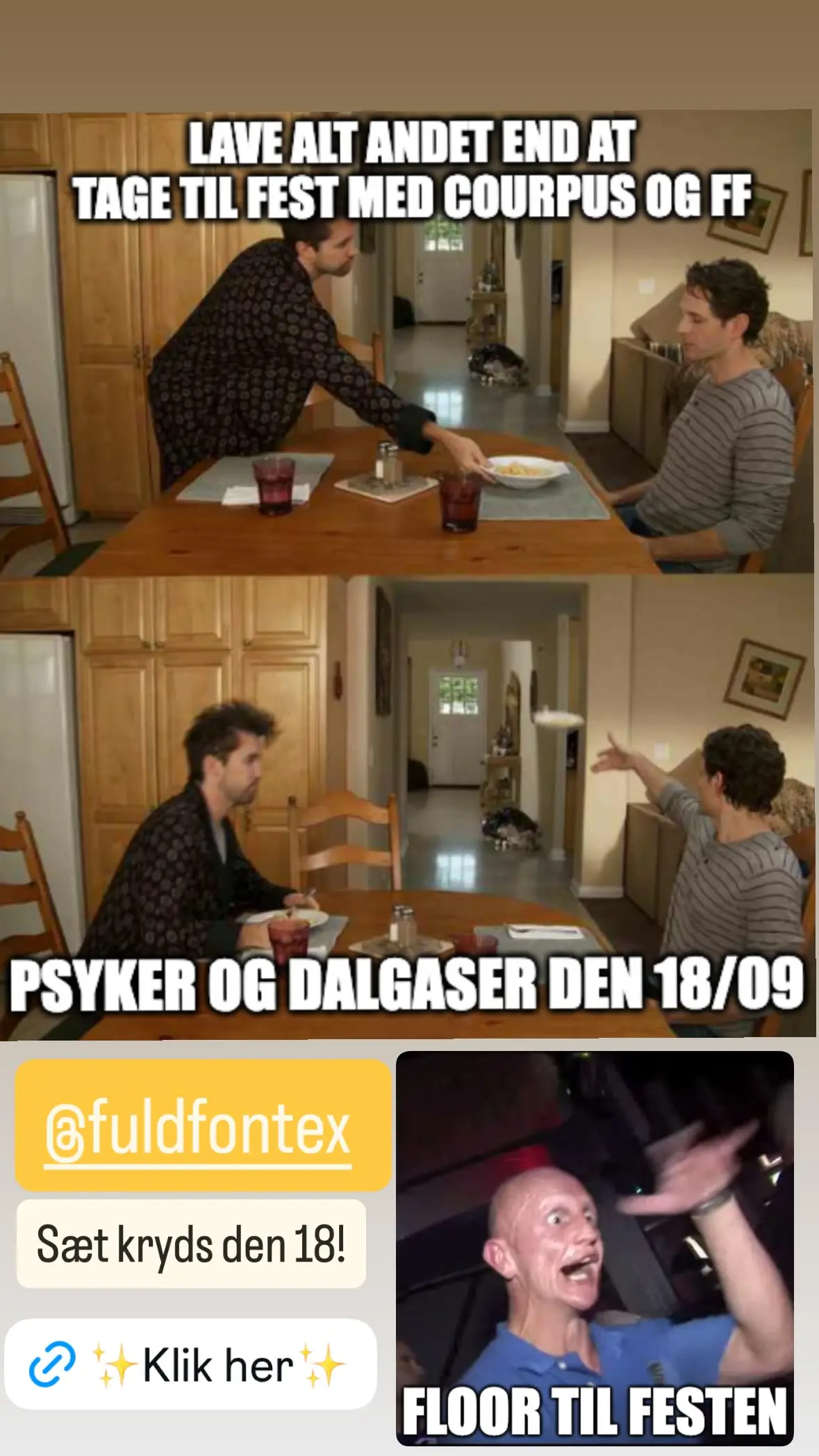 Fest med Courpus og FF