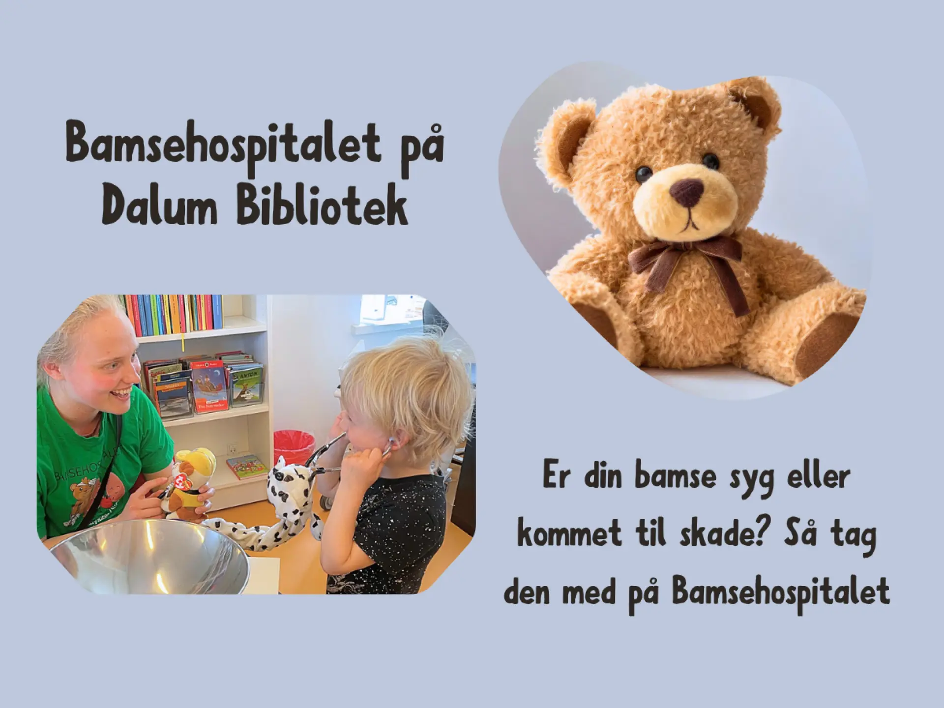 Bamsehospitalet kommer til Dalum Bibliotek
