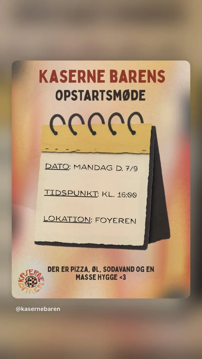 Kaserne Barens Opstartsmøde