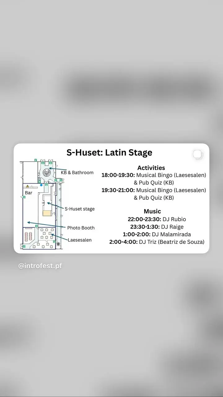 S-Huset: Latin Stage (Introfest)