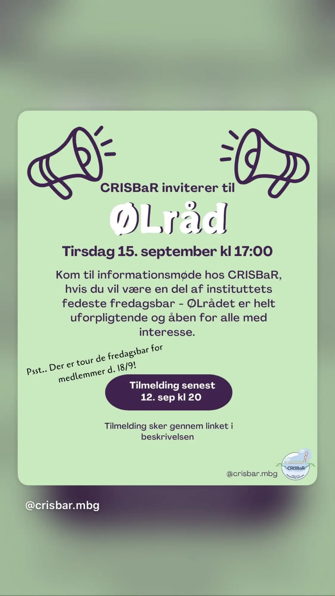 ØLråd - Informationsmøde hos CRISBaR