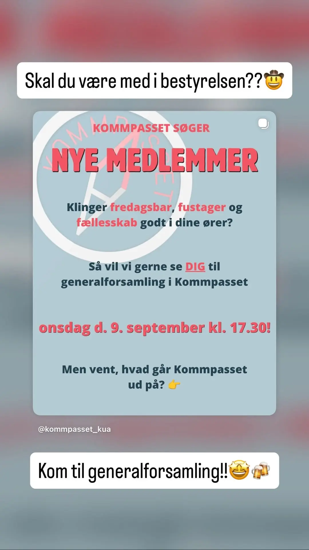 Generalforsamling - Kommpasset søger nye medlemmer