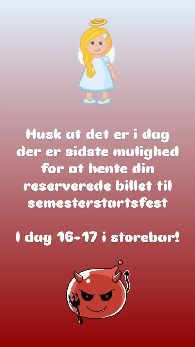 Sidste chance for afhentning af billet til Semesterstartsfest