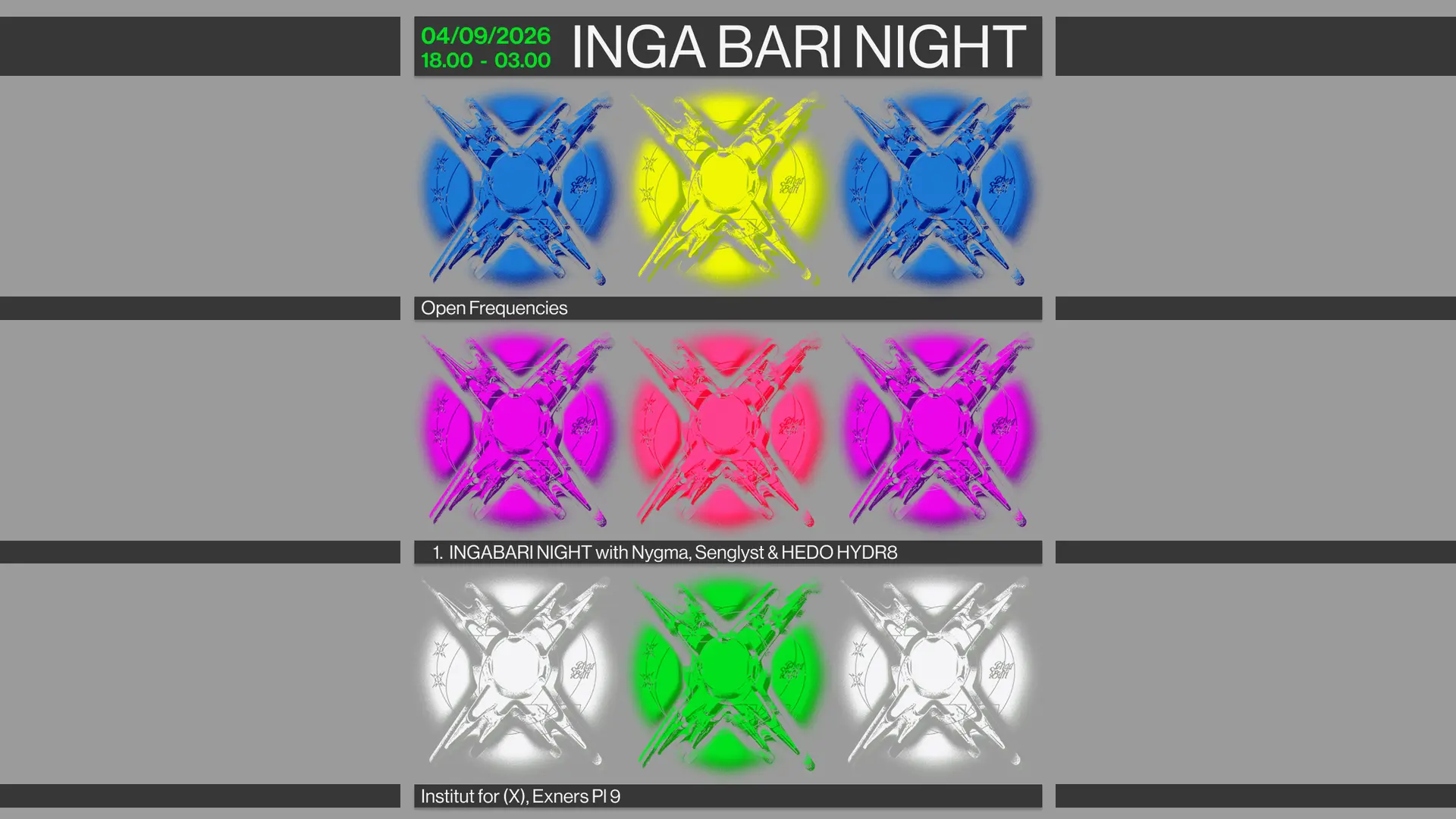 Inga Bari Night + HedoHydr8 + Nygma + Senglyst