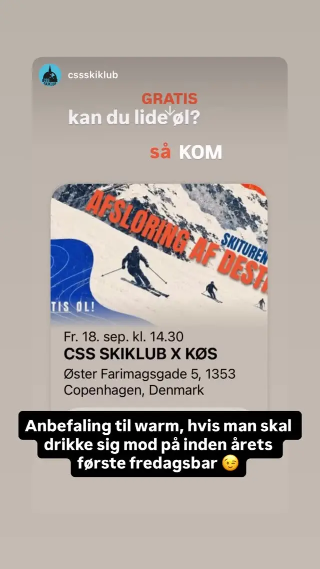 Afsløring af Skiturens Destination - CSS Skiklub x KØS