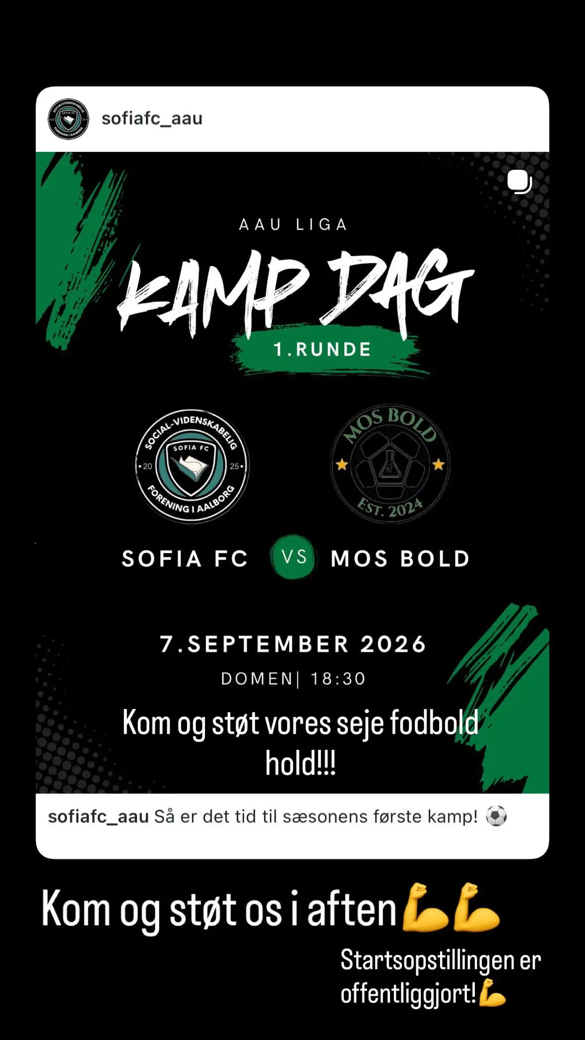 AAU Liga Kamp Dag 1. Runde: Sofia FC vs MOS Bold