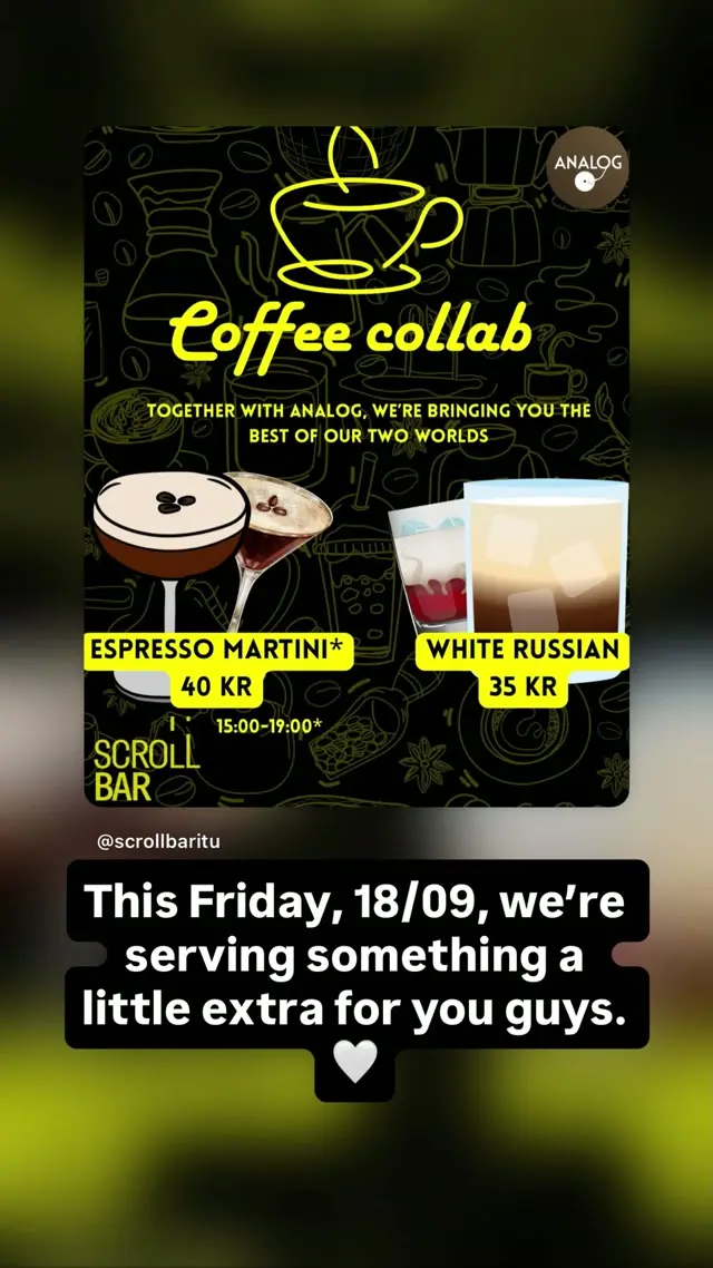Coffee Collab - Scroll Bar x Analog