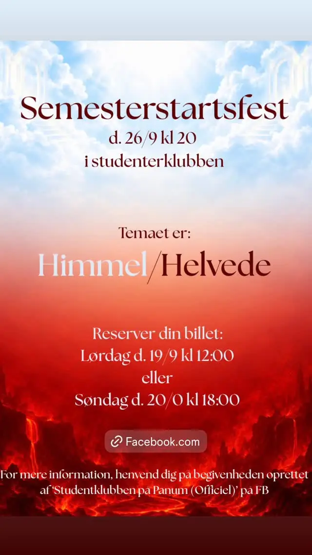 Semesterstartsfest: Himmel/Helvede