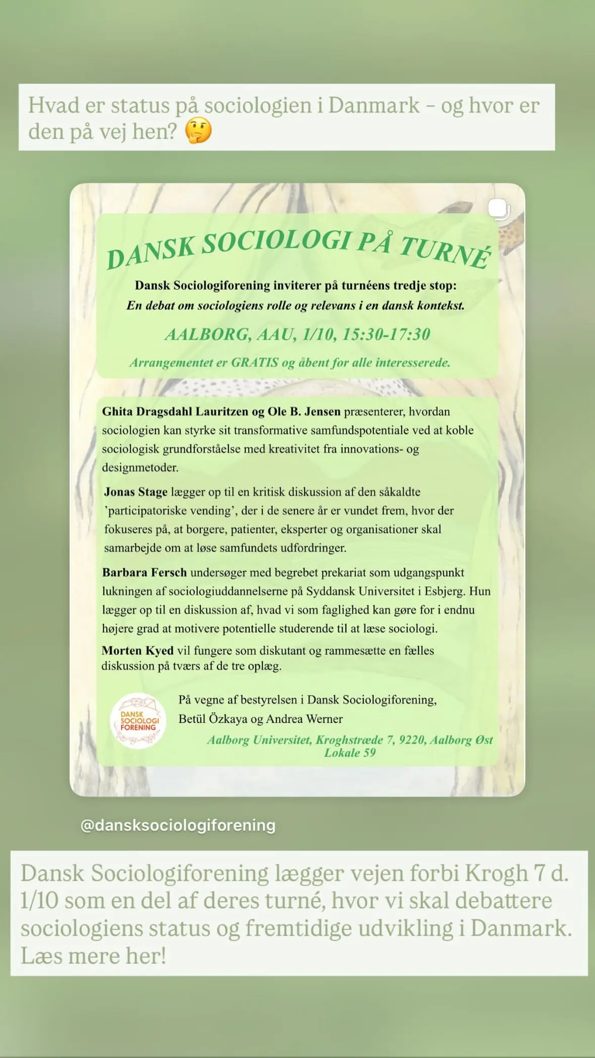 Dansk Sociologi på Turné – Debat om sociologiens rolle og relevans
