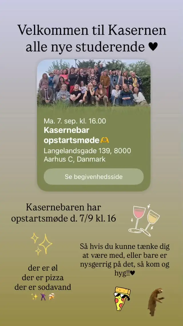 Kasernebar opstartsmøde