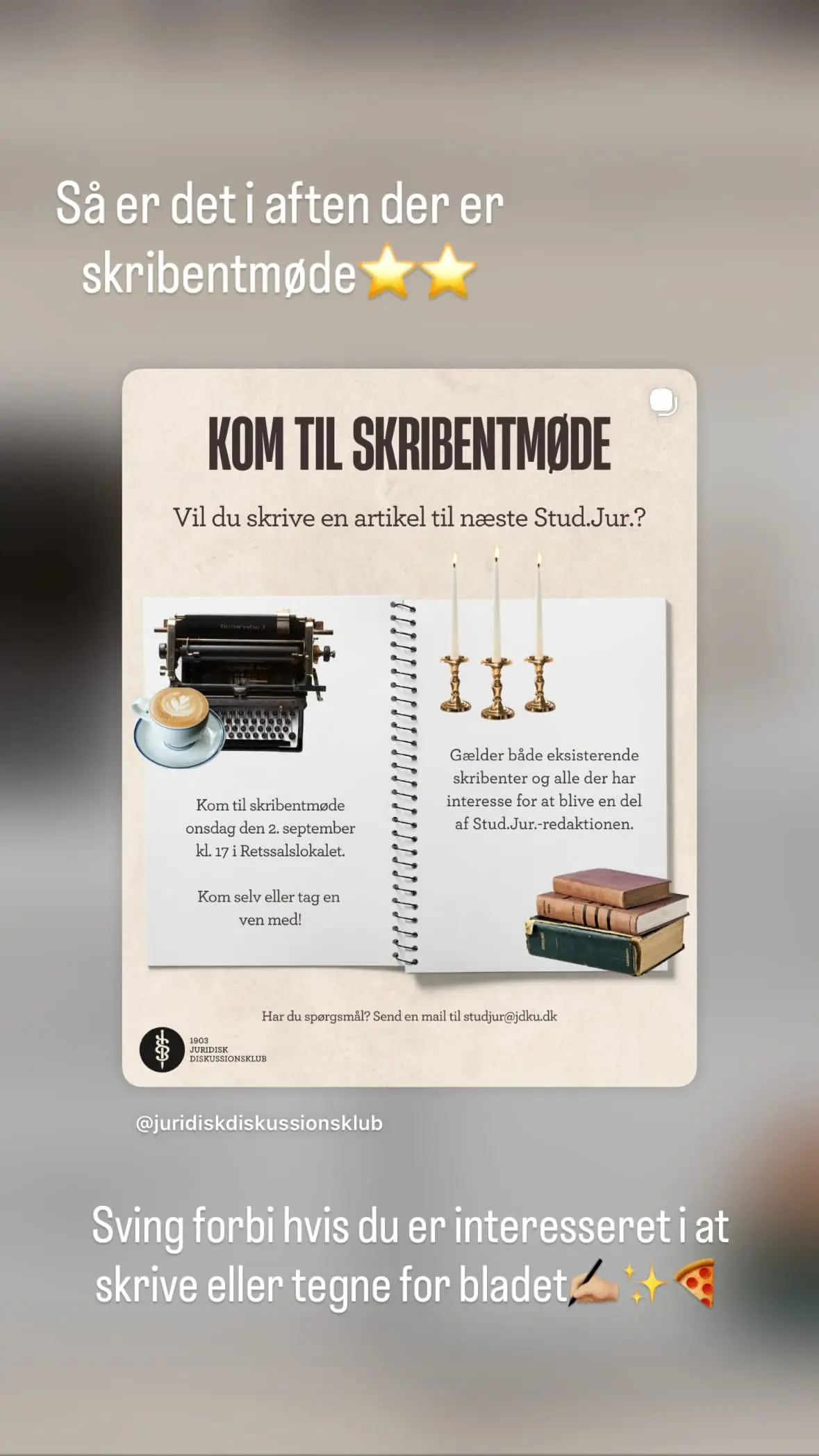 Skribentmøde - Stud.Jur.