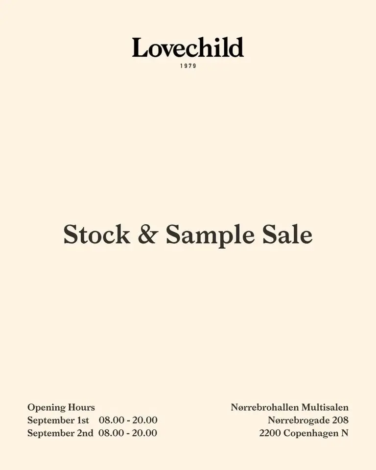 Lovechild 1979 Stock & Sample Sale
