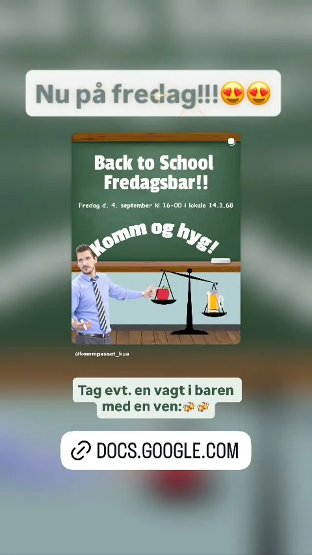 Back to School Fredagsbar
