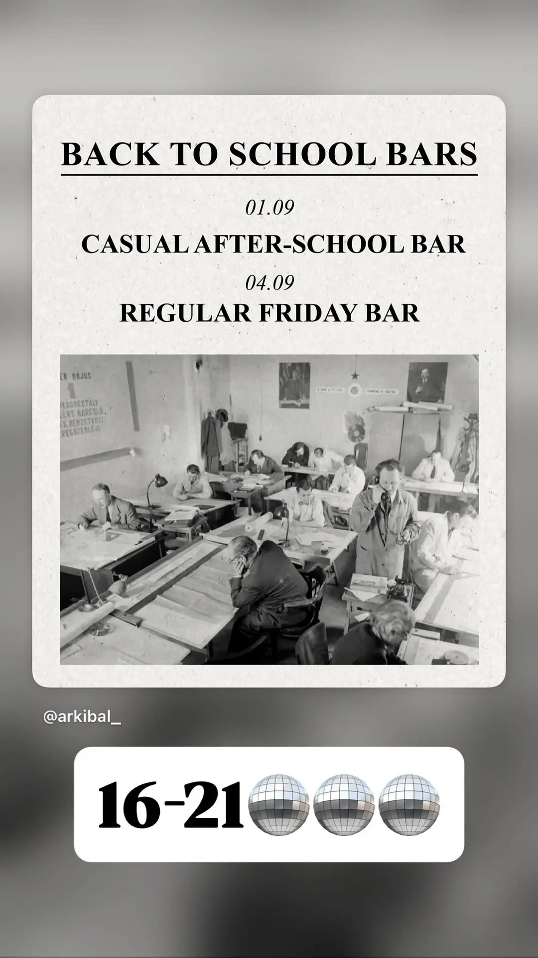 Back to School Bars - Regular Friday Bar